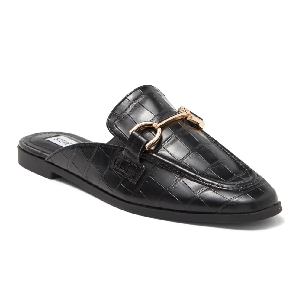 Steve Madden Royals Black Croc Loafers